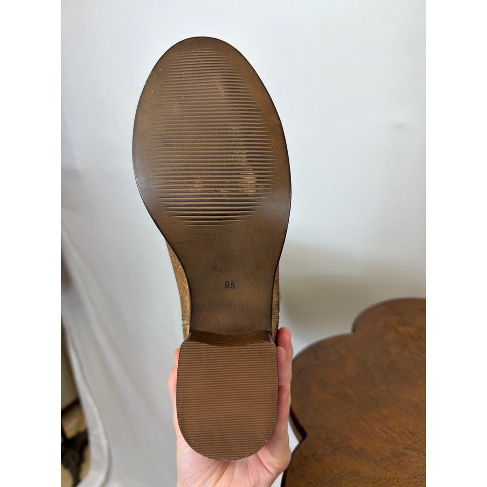 Diba True Brown Distressed Leather Pull On 2 Inch Heel Tall Boots Size 9.5 NWOB - Picture 5 of 6